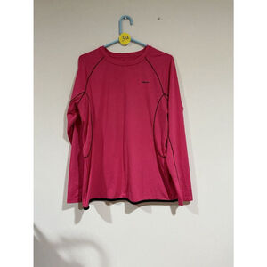 Woman’s Hind Long Sleeve Crew Neck Pink Active Wear Top Xl